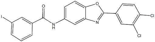 N-[2-(3,4-dichlorophenyl)-1,3-benzoxazol-5-yl]-3-iodobenzamide Struktur