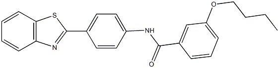 N-[4-(1,3-benzothiazol-2-yl)phenyl]-3-butoxybenzamide Struktur
