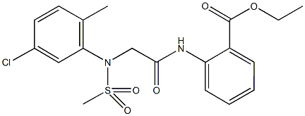 ethyl 2-({[5-chloro-2-methyl(methylsulfonyl)anilino]acetyl}amino)benzoate Structure