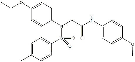 2-{4-ethoxy[(4-methylphenyl)sulfonyl]anilino}-N-(4-methoxyphenyl)acetamide Structure