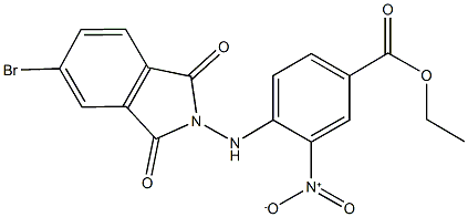 ethyl 4-[(5-bromo-1,3-dioxo-1,3-dihydro-2H-isoindol-2-yl)amino]-3-nitrobenzoate Structure