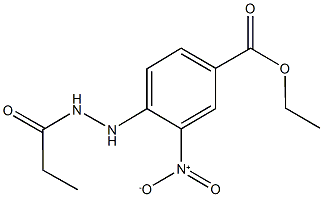 ethyl 3-nitro-4-(2-propionylhydrazino)benzoate Struktur