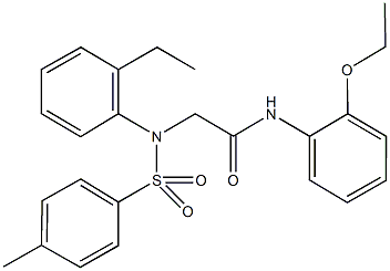 N-(2-ethoxyphenyl)-2-{2-ethyl[(4-methylphenyl)sulfonyl]anilino}acetamide Struktur