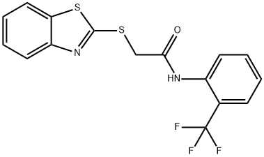 2-(1,3-benzothiazol-2-ylsulfanyl)-N-[2-(trifluoromethyl)phenyl]acetamide Structure