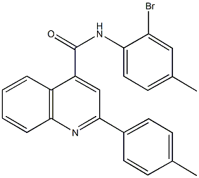 N-(2-bromo-4-methylphenyl)-2-(4-methylphenyl)-4-quinolinecarboxamide Struktur
