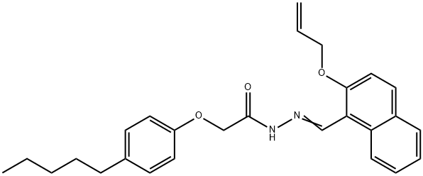 N'-{[2-(allyloxy)-1-naphthyl]methylene}-2-(4-pentylphenoxy)acetohydrazide Struktur