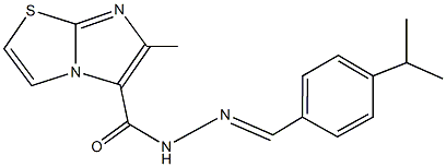 N'-(4-isopropylbenzylidene)-6-methylimidazo[2,1-b][1,3]thiazole-5-carbohydrazide Structure