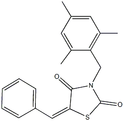 5-benzylidene-3-(mesitylmethyl)-1,3-thiazolidine-2,4-dione Structure