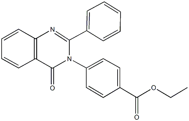ethyl 4-(4-oxo-2-phenyl-3(4H)-quinazolinyl)benzoate Struktur