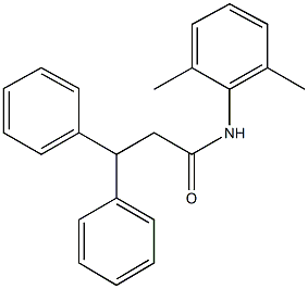 N-(2,6-dimethylphenyl)-3,3-diphenylpropanamide Struktur