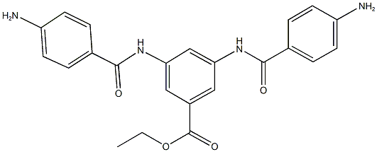 ethyl 3,5-bis[(4-aminobenzoyl)amino]benzoate Struktur