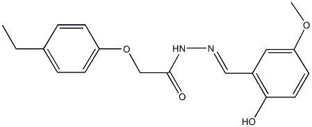 2-(4-ethylphenoxy)-N'-(2-hydroxy-5-methoxybenzylidene)acetohydrazide Structure