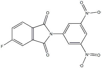 2-{3,5-bisnitrophenyl}-5-fluoro-1H-isoindole-1,3(2H)-dione Structure