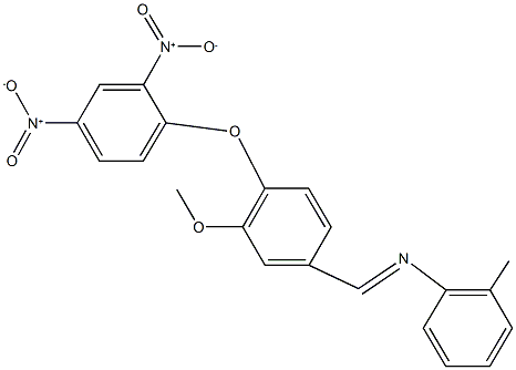 N-[4-(2,4-dinitrophenoxy)-3-methoxybenzylidene]-2-methylaniline Structure