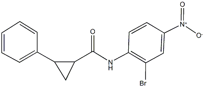 N-{2-bromo-4-nitrophenyl}-2-phenylcyclopropanecarboxamide Struktur