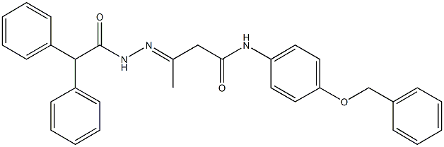 N-[4-(benzyloxy)phenyl]-3-[(diphenylacetyl)hydrazono]butanamide Structure