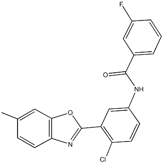 N-[4-chloro-3-(6-methyl-1,3-benzoxazol-2-yl)phenyl]-3-fluorobenzamide Structure