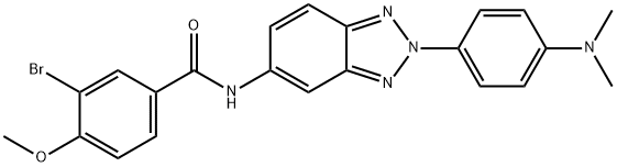 3-bromo-N-{2-[4-(dimethylamino)phenyl]-2H-1,2,3-benzotriazol-5-yl}-4-methoxybenzamide Struktur