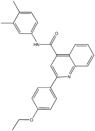 N-(3,4-dimethylphenyl)-2-(4-ethoxyphenyl)-4-quinolinecarboxamide Struktur