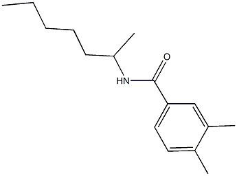 3,4-dimethyl-N-(1-methylhexyl)benzamide Structure
