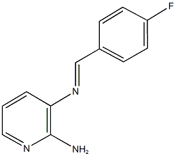 N-(2-amino-3-pyridinyl)-N-(4-fluorobenzylidene)amine Struktur