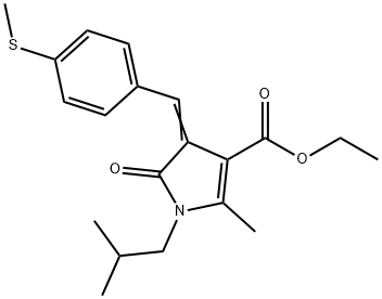 ethyl 1-isobutyl-2-methyl-4-[4-(methylsulfanyl)benzylidene]-5-oxo-4,5-dihydro-1H-pyrrole-3-carboxylate Structure