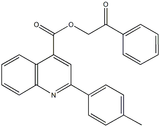 2-oxo-2-phenylethyl 2-(4-methylphenyl)-4-quinolinecarboxylate Structure
