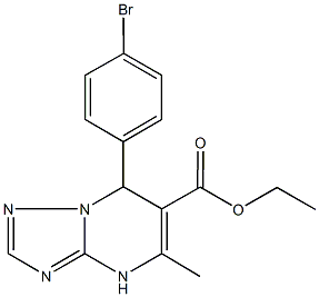 ethyl 7-(4-bromophenyl)-5-methyl-4,7-dihydro[1,2,4]triazolo[1,5-a]pyrimidine-6-carboxylate Struktur