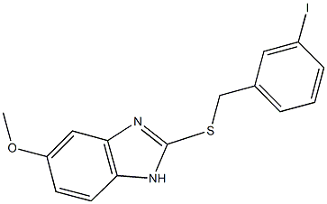 2-[(3-iodobenzyl)sulfanyl]-1H-benzimidazol-5-yl methyl ether Struktur
