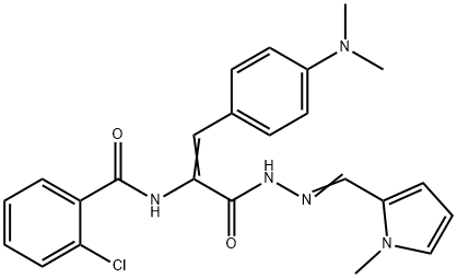 2-chloro-N-[2-[4-(dimethylamino)phenyl]-1-({2-[(1-methyl-1H-pyrrol-2-yl)methylene]hydrazino}carbonyl)vinyl]benzamide|