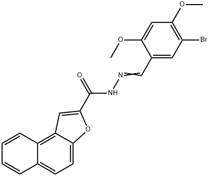 N'-(5-bromo-2,4-dimethoxybenzylidene)naphtho[2,1-b]furan-2-carbohydrazide Struktur