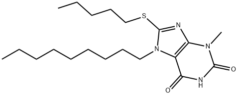 3-methyl-7-nonyl-8-(pentylsulfanyl)-3,7-dihydro-1H-purine-2,6-dione|