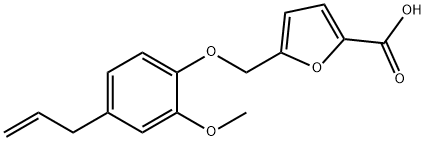 5-[(4-allyl-2-methoxyphenoxy)methyl]-2-furoic acid Struktur