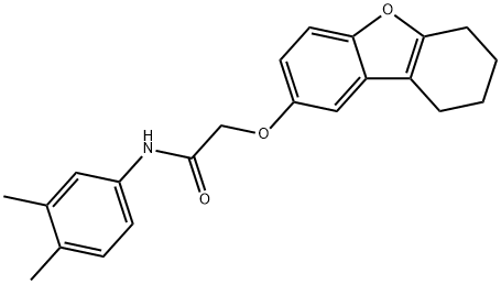N-(3,4-dimethylphenyl)-2-(6,7,8,9-tetrahydrodibenzo[b,d]furan-2-yloxy)acetamide Struktur