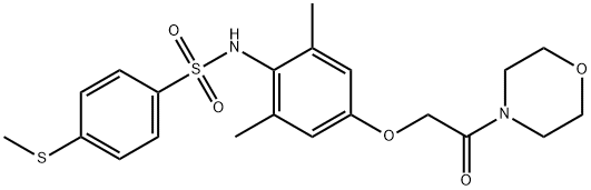 N-[2,6-dimethyl-4-(2-morpholin-4-yl-2-oxoethoxy)phenyl]-4-(methylsulfanyl)benzenesulfonamide Struktur