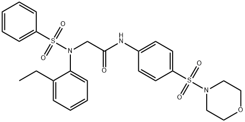 2-[2-ethyl(phenylsulfonyl)anilino]-N-[4-(4-morpholinylsulfonyl)phenyl]acetamide Struktur