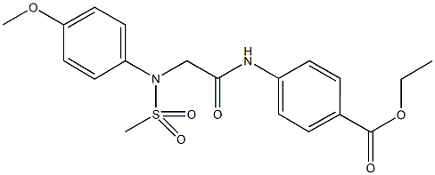 ethyl 4-({[4-methoxy(methylsulfonyl)anilino]acetyl}amino)benzoate Struktur