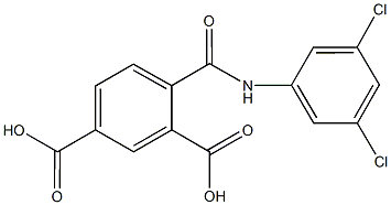 4-[(3,5-dichloroanilino)carbonyl]isophthalic acid Structure