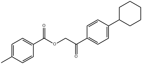 2-(4-cyclohexylphenyl)-2-oxoethyl 4-methylbenzoate Structure