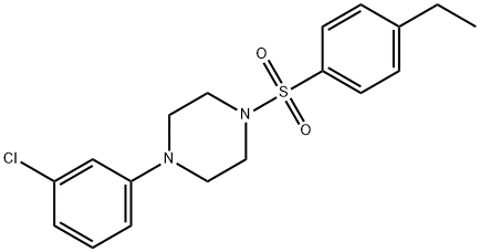 1-(3-chlorophenyl)-4-[(4-ethylphenyl)sulfonyl]piperazine|