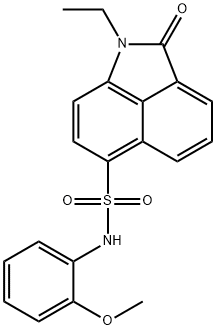 1-ethyl-N-(2-methoxyphenyl)-2-oxo-1,2-dihydrobenzo[cd]indole-6-sulfonamide Struktur
