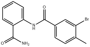 N-[2-(aminocarbonyl)phenyl]-3-bromo-4-methylbenzamide Struktur