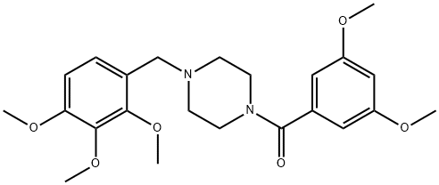 1-(3,5-dimethoxybenzoyl)-4-(2,3,4-trimethoxybenzyl)piperazine Structure