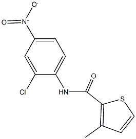N-{2-chloro-4-nitrophenyl}-3-methylthiophene-2-carboxamide Struktur
