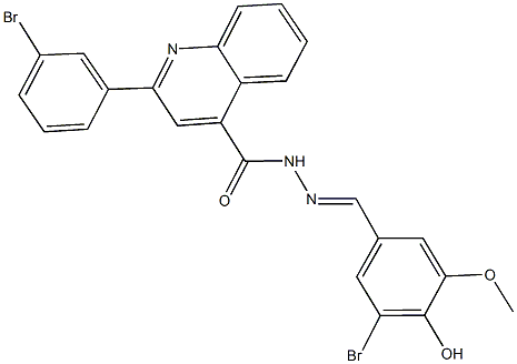 N'-(3-bromo-4-hydroxy-5-methoxybenzylidene)-2-(3-bromophenyl)-4-quinolinecarbohydrazide Structure