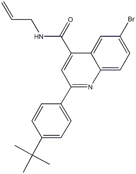 N-allyl-6-bromo-2-(4-tert-butylphenyl)-4-quinolinecarboxamide Struktur
