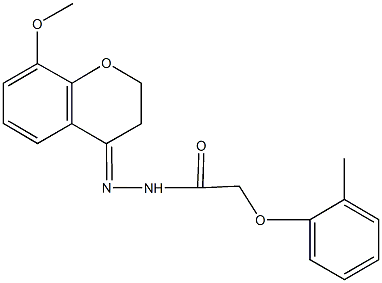 N'-(8-methoxy-2,3-dihydro-4H-chromen-4-ylidene)-2-(2-methylphenoxy)acetohydrazide Structure