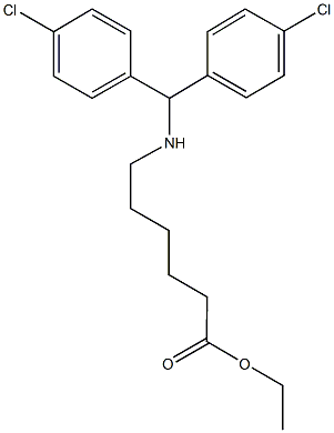 ethyl 6-{[bis(4-chlorophenyl)methyl]amino}hexanoate Struktur