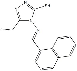 5-ethyl-4-[(1-naphthylmethylene)amino]-4H-1,2,4-triazol-3-yl hydrosulfide Structure