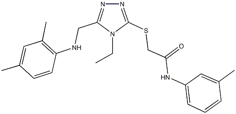 2-({5-[(2,4-dimethylanilino)methyl]-4-ethyl-4H-1,2,4-triazol-3-yl}sulfanyl)-N-(3-methylphenyl)acetamide Structure
